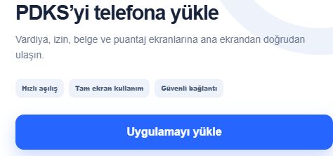 Mobil erişim ve ana ekran kısayolu ekranı