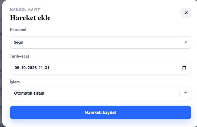 Elle hareket ekleme ve düzeltme ekranı